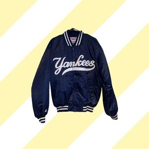 Yankees Satin Jacket By Majestic Size M Vintage🔥